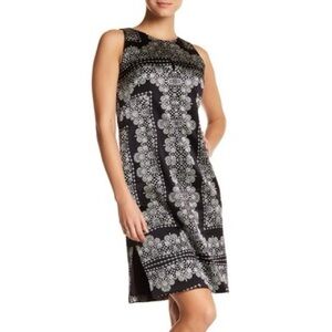 Nanette Lepore 100% Silk Country Lane Black & White Mini Dress, size 8